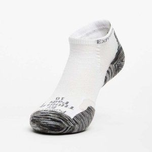 Thorlos Unisex Experia Techfit Light Cushion Low Cut Socks White/Grey‎ Tiger Paw